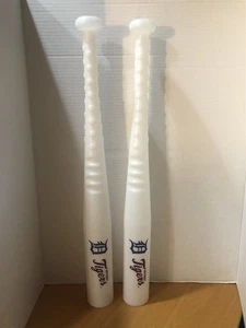 Lot of 2 Detroit Tigers 24oz. Beverage Bats White ~ MLB ~ - Picture 1 of 7