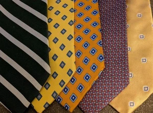 5 Vintage Brooks Brothers Makers Herren 100 % Seide Krawatte Italien England USA 1 Neu mit Etikett - Bild 1 von 12