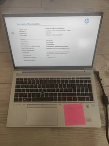 HP EliteBook 850 G7 – Intel i5-10310U – 8GB RAM – ohne SSD / Akku / Netzteil - Picture 1 of 10