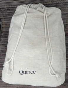Quince 100% European Linen Duvet 1PC Cover Natural Chambray Full/Queen -NEW- - Picture 1 of 7