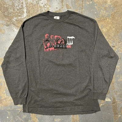 Vintage Dragon Alliance Grey Long Sleeve Graphic Print Shirt Men Size XL Y2K - Image 1 of 4