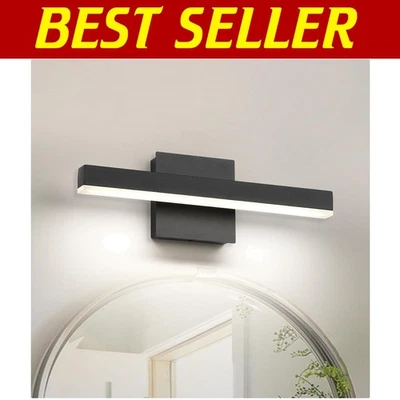 Lámpara de tocador de baño LED negra regulable de 5 quilates - 15,75 pulgadas elegante de... Foto 1 de 4