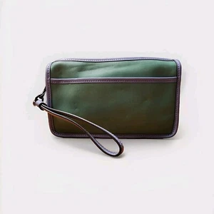 Coach 1941 Britt Colorblock custodia da polso grossa lavata verde blu #89328 - Foto 1 di 14