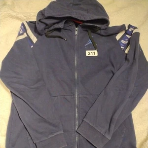 Men's Jordan Medium Full Zip Hoodie Navy Blue - Picture 1 of 12