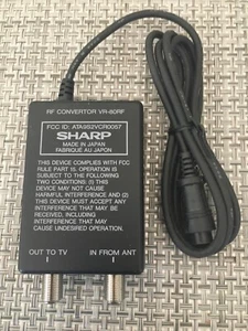 SHARP VR-80RF RF CONVERTER TV GAME CAMCORDER CONVERTER CHANNEL SELECTOR - Picture 1 of 3