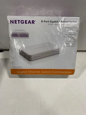 NETGEAR GS208100PAS Gigabit 8 Port Gs208 Ethernet Switch - White - Image 1 of 4