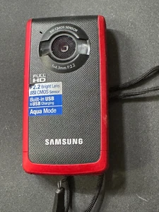 Samsung Hmx-W190Rn/XAA Camcorder/Camera Blk/Red 3m/10Ft Waterproof 2m/6.5ft Shok - Picture 1 of 6
