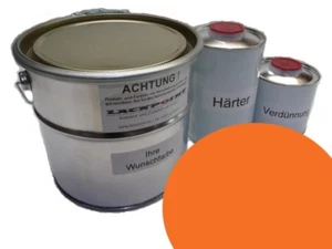 7 Liter Set 2K Autolack geeignet für Porsche 019 Gulforange Oldtimer 911 Orange - Picture 1 of 1