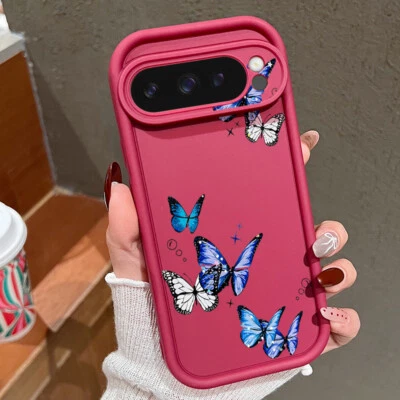 Butterfly For Google Pixel 9 Pro XL 8Pro 8A Shockproof Silicone Matte Case Cover - Image 1 of 4