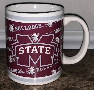 Mississippi State Bulldogs NCAA Coffee Mug Cup Maroon White NEW With Stickers - Image 1 of 3