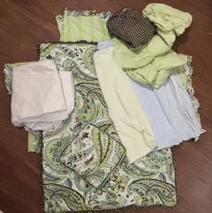 My Baby Sam Green Paisley Bedding Set  11 Pieces - Picture 1 of 11
