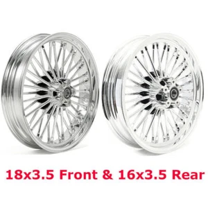 18X3.5 16X3.5 Fat Spoke Wheels for Harley Softail Heritage Classic FLSTF Deluxe - Bild 1 von 12