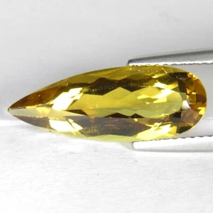 2.80Cts Stunning Natural Yellow Beryl Pear Shape Loose Gemstone From Brazil - Picture 1 of 3