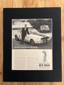 1966 Shelby Mustang GT-350/Cobra Druckwerbung/Matt & rahmenfertig oder hängen wie besehen! - Bild 1 von 1