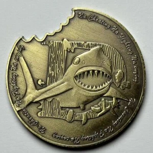 Animal Coin Incomplete Shark Coin Copper Plated Commemorative Coin - Picture 1 of 8