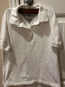 NWOT white cotton SS tommy hilfiger golf polo/womens large - Picture 1 of 4