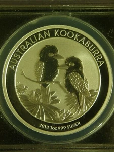 2013 - P Australian Kookaburra 1 oz Silver ANACS MS70 DCAM - Picture 1 of 8