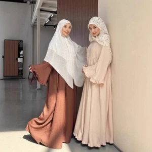 Abiti lunghi vintage Abaya donna musulmani modesti caftano Dubai abiti da cocktail party - Foto 1 di 27