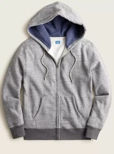 J CREW Marled brushed fleece full-zip hoodie Size M Tall NWT AK592 - Picture 1 of 10