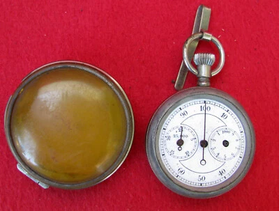 PODOMETRE ANCIEN   WUILLEUMIER MONTRE GOUSSET 3 CADRANS  / mesures - Photo 1/4