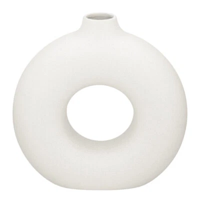 Blumenvase Kreisform 31cm Groß Keramik für Pampasgras Donut Vase Deko Bodenvase - Bild 1 von 4