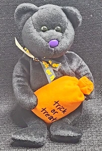 TY Beanie Babys Trickster Schwarzbär Halloween Trick or Treat *OHNE ETIKETT* (BOP6) - Bild 1 von 4