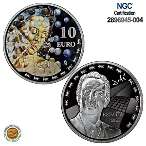 2021M Spain S10E Salvador Dali Galatea of the Spheres NGC PF 69 UC + COA - Picture 1 of 21