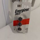 3 Energizer 357 Cell Batteries Best Before 03/2026 New in Package