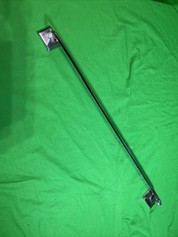 Vintage Chrome 24" Towel Holder Bar Mid Century Modern Plated Steel Cover