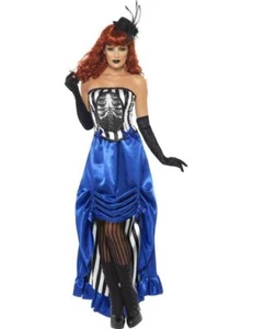 Halloween Ladies Grotesque Burlesque Skeleton Costume - Picture 1 of 2