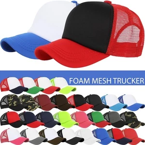 Gorra de béisbol CAMIONERO malla de verano sombrero espuma talla única unisex color moda informal - Imagen 1 de 89