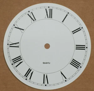 6.5/16 inch 160mm WHITE ROMAN ALUMINIUM CLOCK DIAL - Picture 1 of 1