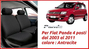 Coprisedili Fiat Panda 2003 2011 4 posti fodere set su misura trapuntate grigio. - Bild 1 von 3
