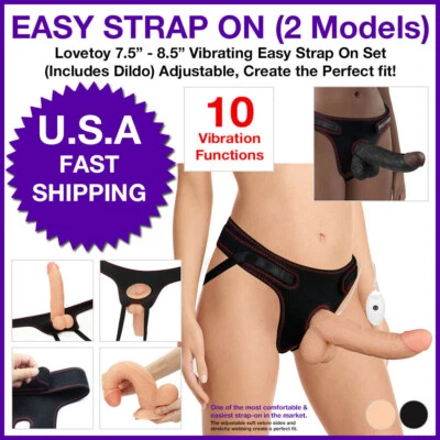 Lovetoy 7.5" - 8.5" Vibrador Fácil Correa Pene Consolador Arnés Ajustable Mujeres Foto 1 de 4