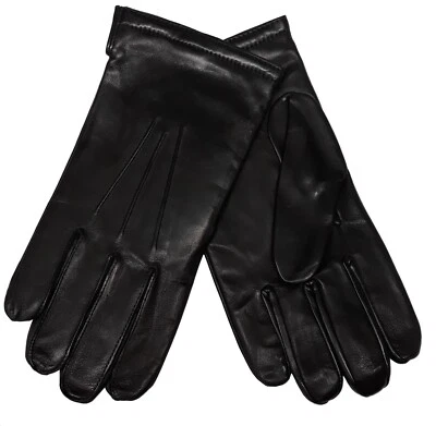 Grandoe Smartouch 100% leather Cashmere Lined Comfort Gloves Black Medium NEW - Image 1 of 3