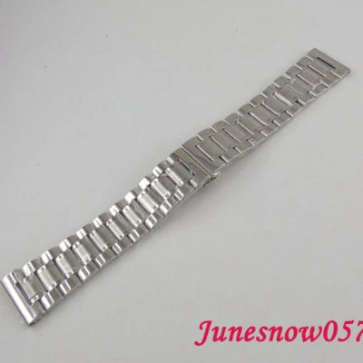 PARNIS 22mm 316L Acero Inoxidable Correa Metal Pulsera Ajuste Reloj Hombre  Foto 1 de 3