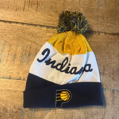 Indiana Pacers NBA Invierno Sombrero Blanco Gorro Talla Adulto Blanco Medias Gorra Foto 1 de 4