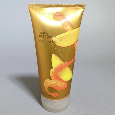 Bath & Body Works Pleasures Mango Mandarin Shimmer Lotion ~ 6oz 177ml ~ New - Image 1 of 3
