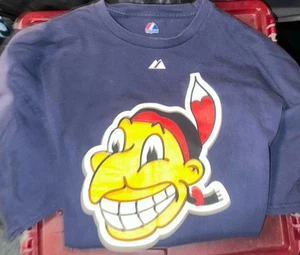 Vintage MLB Cooperstown Cleveland Indians Guardians Chief Wahoo Shirt-Size XXL - Picture 1 of 7