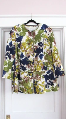 Pendleton Plus Multicolor Linen Blend Button Up LS Lined Jacket Blazer Size 3X - Image 1 of 4