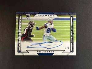 CeeDee Lamb 2020 Panini National Treasures Field Pass Rookie Auto /5 #FP-CL - Picture 1 of 2