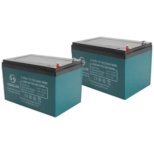 2pc  6-DZF 6-DZM-12 12V 12Ah Rechargeable Battery for 24V Electric Motor Scooter - Picture 1 of 13
