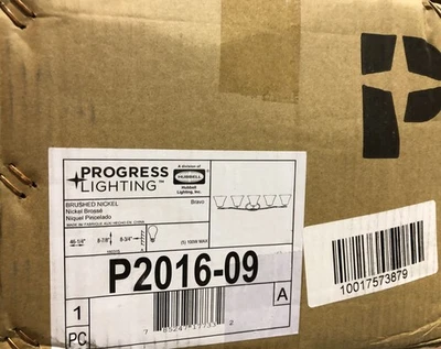 Progress Lighting P2016-09 Bravo Collection 5-Light Brushed Nickel Bath Light - Image 1 of 3