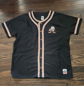 Cleveland Browns Baseball Jersey NFL Mens Large Orange Football Button Front - Picture 1 of 5