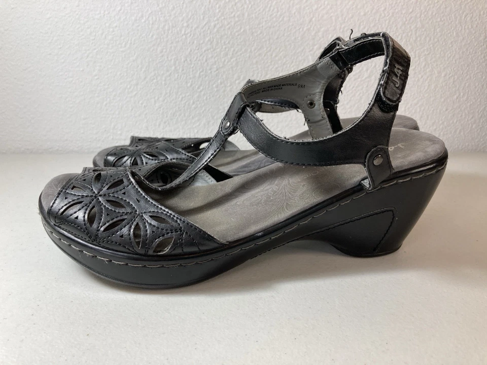 J-41 ADVENTURE Cassia Too Negro Punta Abierta Sandalia Tacones Veganos Para Mujer Talla 9M Foto 1 de 4