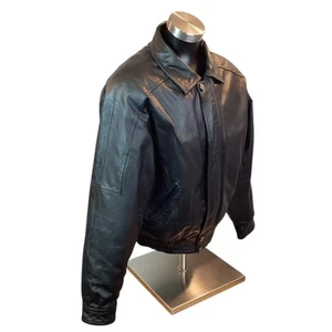 Chaqueta de cuero negra mediana del forro aislante de Wilson para hombre - Imagen 1 de 18