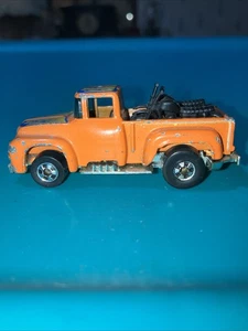 VINTAGE HOTWHEELS FLYING COLORS HI-TAIL HAULER '56 FORD TRUCK MATTEL 1973 ORANGE - Bild 1 von 24