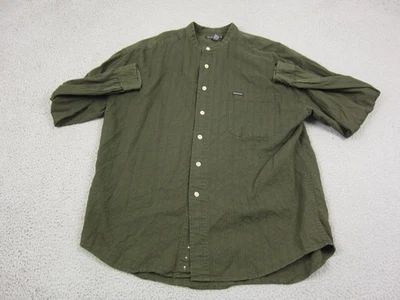 Vintage Structure Shirt Adult Extra Large XL Green Mandarin Collar Mens 80s 90s - Image 1 of 4