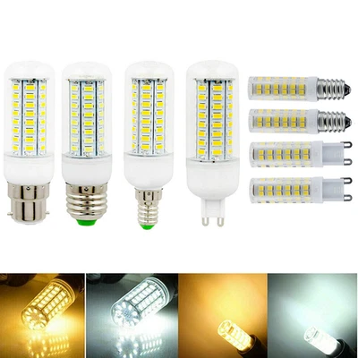G9 E14 E27 B22 LED Corn Light Bulbs 5W 8W 10W 15W 5730 SMD White Lamp  240V 220V - Image 1 of 4