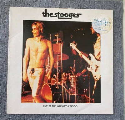 THE STOOGES Live At The Whisky A Go Go LP PINK VINYL 1988 MIG7 EX/VG - Image 1 of 4